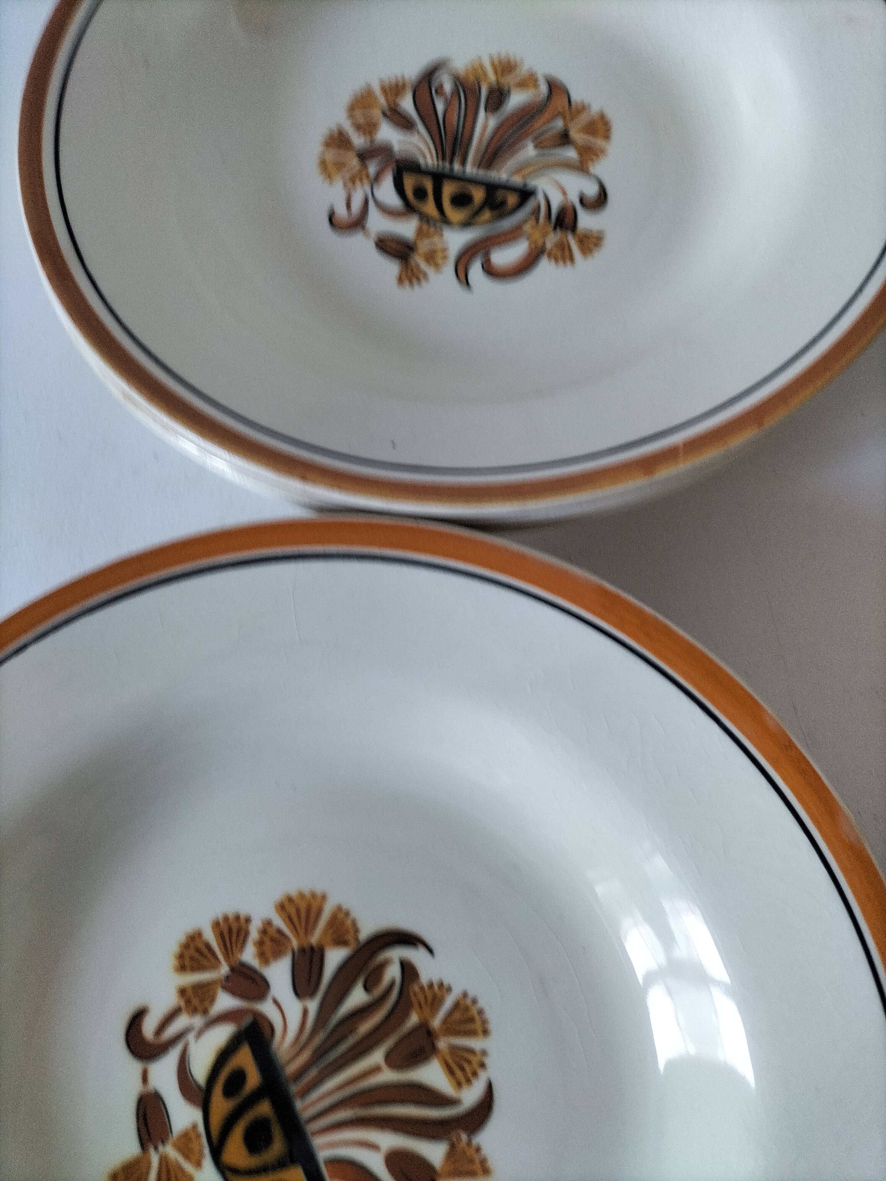 Set of 5 soup plates – Creil & Montereau – Œillet model