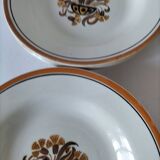 Set of 5 soup plates – Creil & Montereau – Œillet model