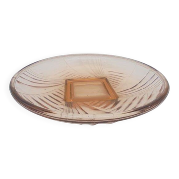 Plat art déco rose