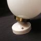 Vintage wall lamp - porcelain and tulip in white opaline - 40s