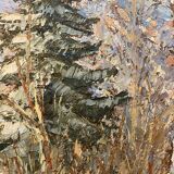 Signed canvas painting, year 1963