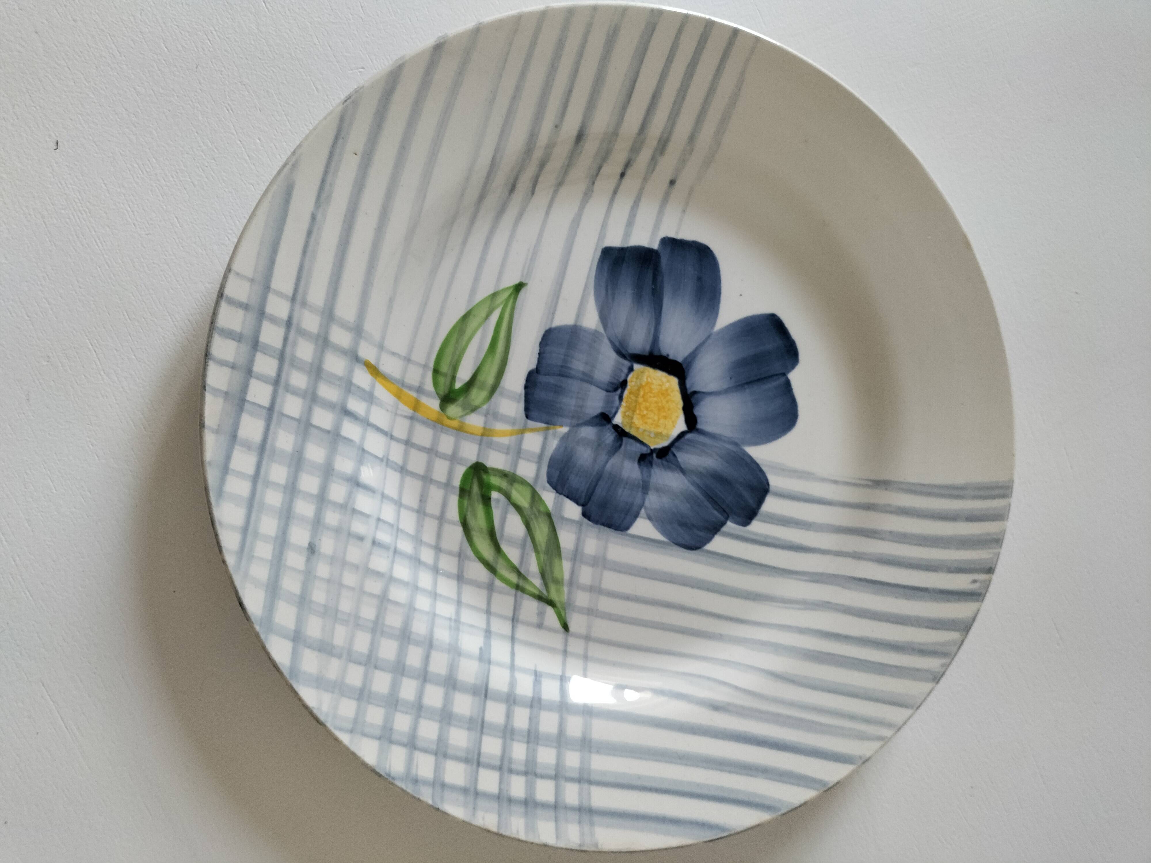 Set of vintage French plates – Gien, Lunéville & Digoin – 1960s