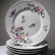 7 Bernardaud Limoges porcelain dessert plates with floral decoration from the 1920s-1950s