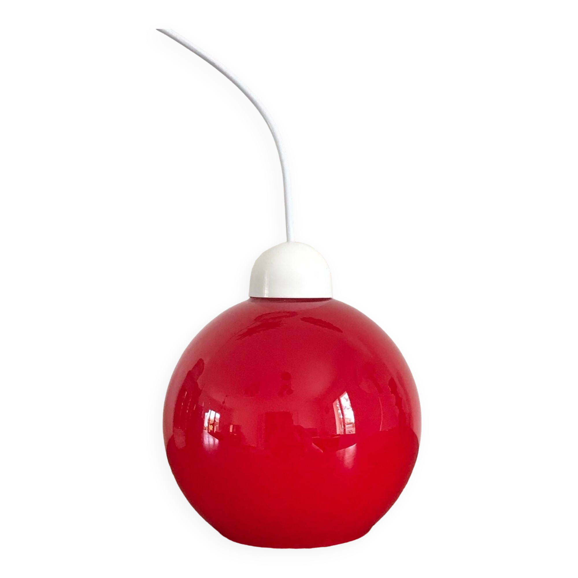 Vintage glass pendant light from the 70s