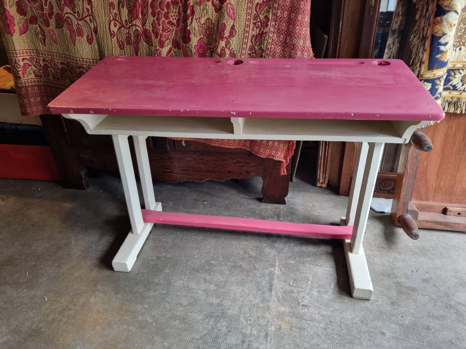 Wooden school desk early twentieth century