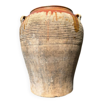 Ancient terracotta pottery jar from the 20th century.