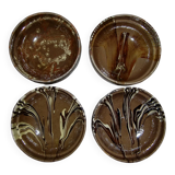 Set of 4 terracotta bowls (different decorations)