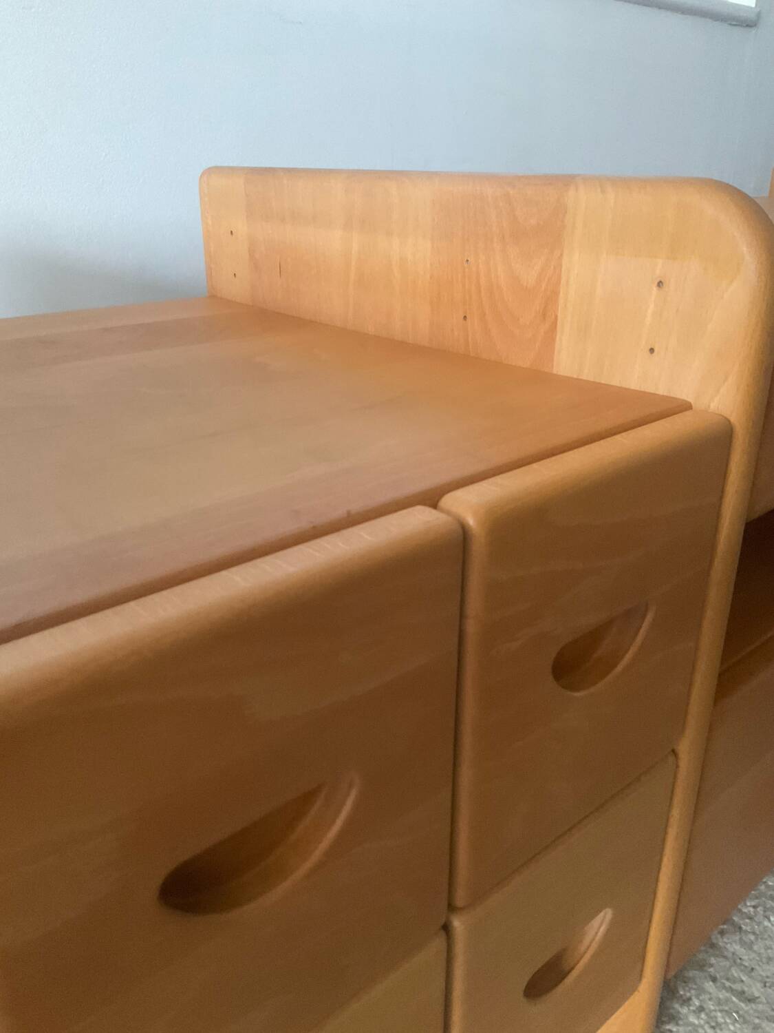 Danish TV cabinet in solid beech from the 70s-80s