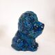 Lion statue, vintage, design Aldo Londi for Bitossi, Rimini blue series.