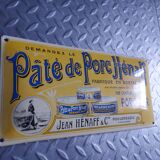 Domed enamelled plate henaff pork paste