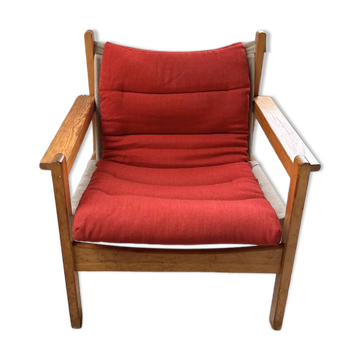 Fauteuil  Safari en pin par Rold Rastad et Adolf Relling, 1960