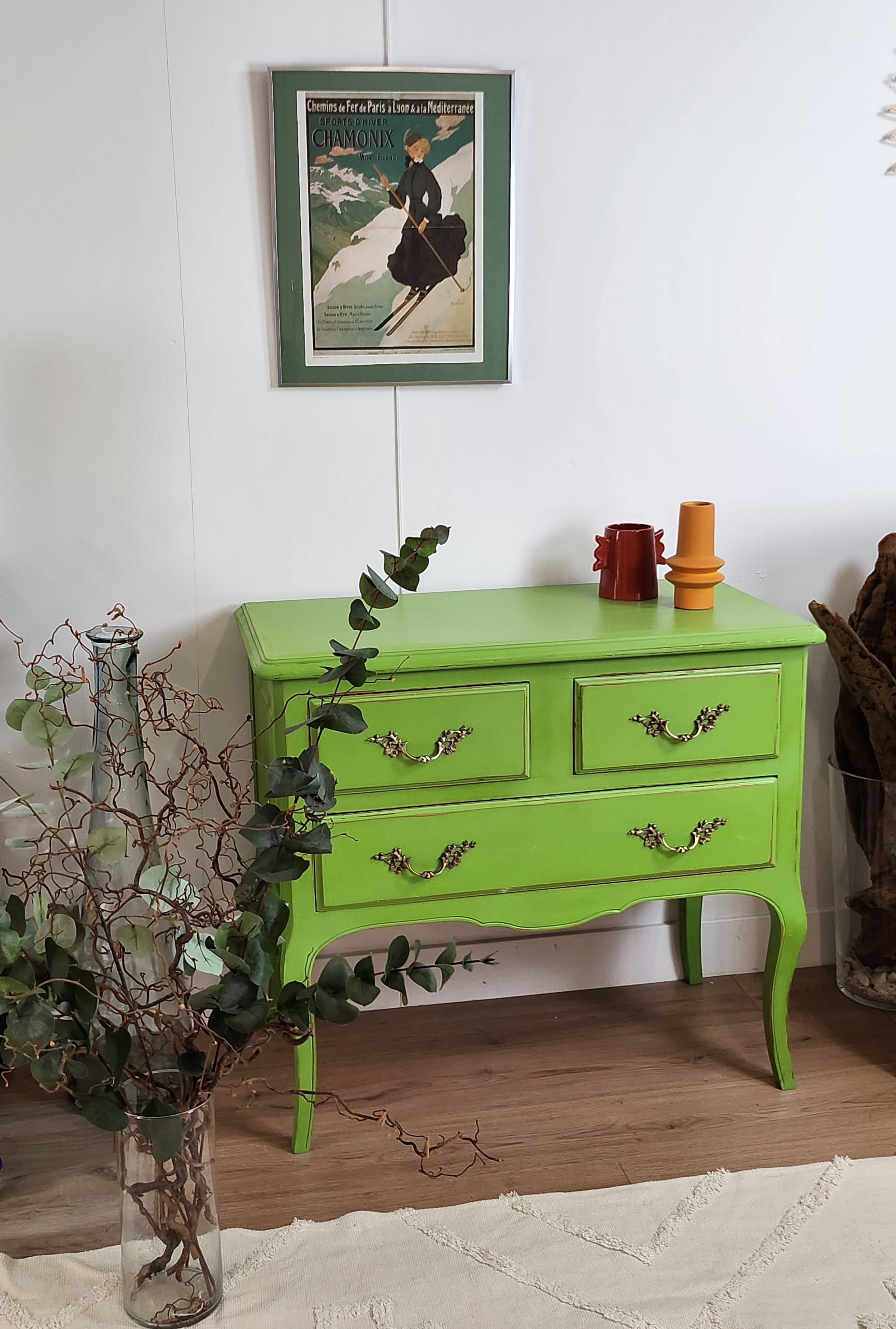 Anise green chest of drawers
