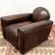 Leather club armchair