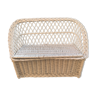 White wicker chest bench