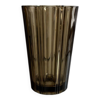 Vase en verre fumé