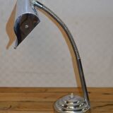 Chromed metal desk lamp