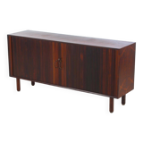 Scandinavian Rosewood Low Sideboard with Two Sliding Doors, 1960