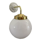 Vintage white opaline wall lamp