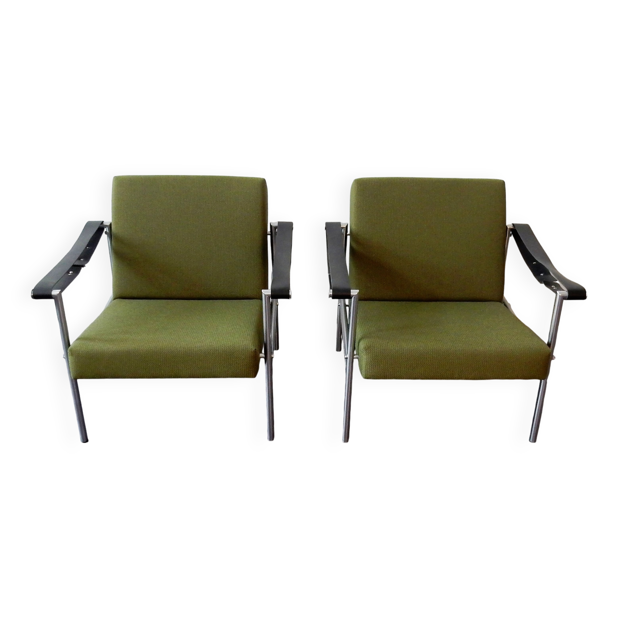 Set of 2 sz38/sz08 easy chairs by Martin Visser for 't Spectrum, 1960's