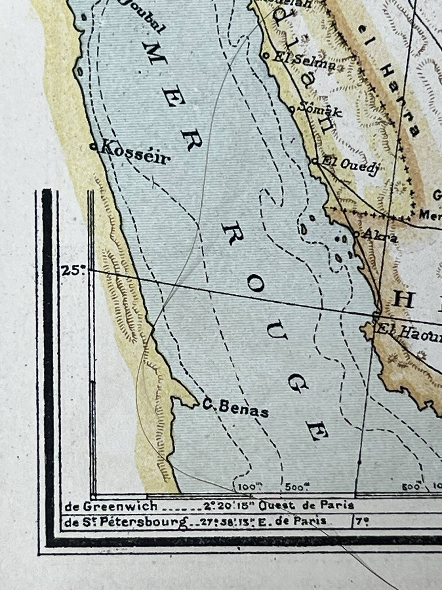 Carte originale Caucase et Pamir 53x37cm - 1905