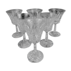 6 verres en cristal taillé - eau
