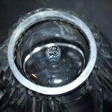 Baccarat vase art déco en cristal taillé fleurs 1933 modèle f3055