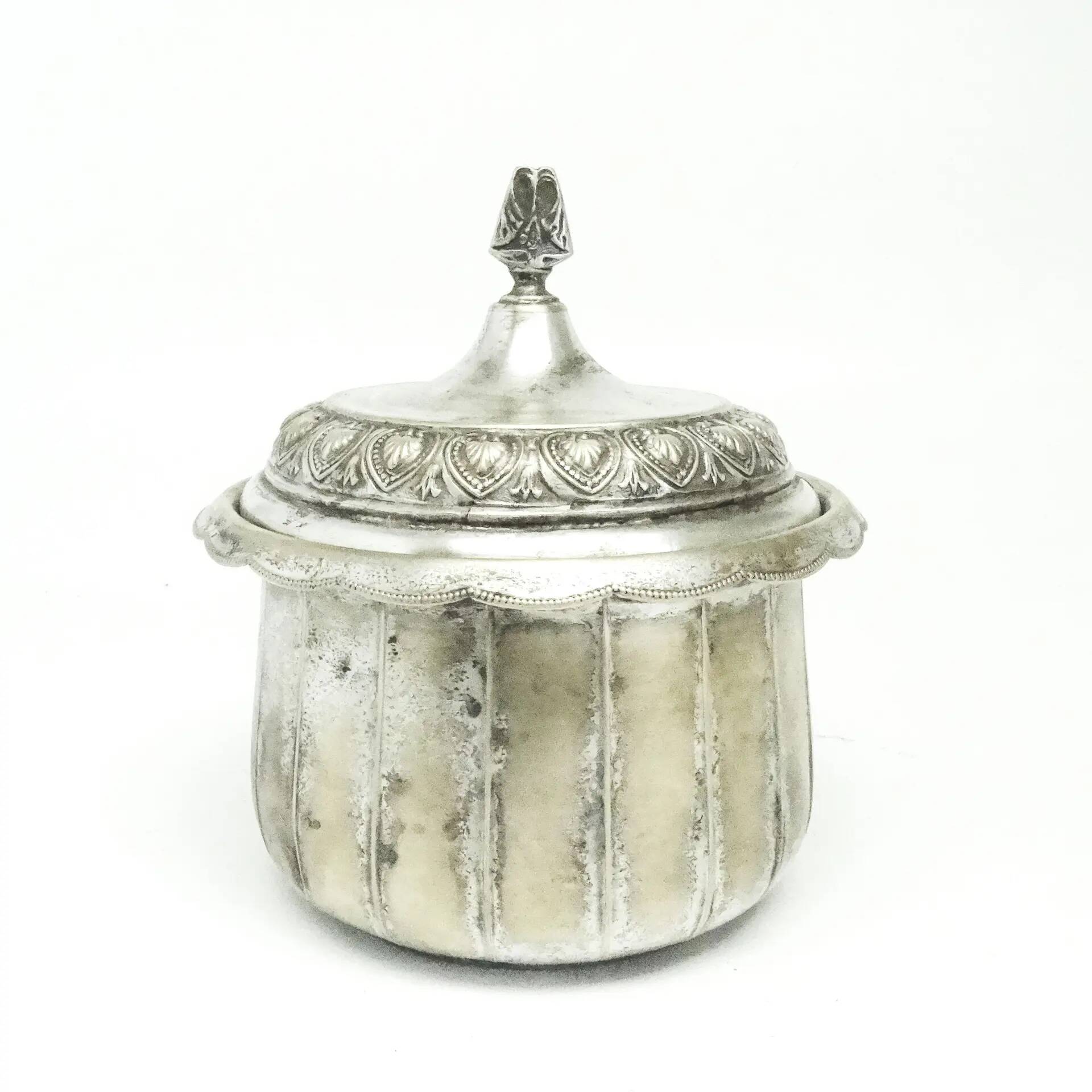 Sugar bowl, eclecticism, silver-plated brass, WMF, Germany, early 20th century