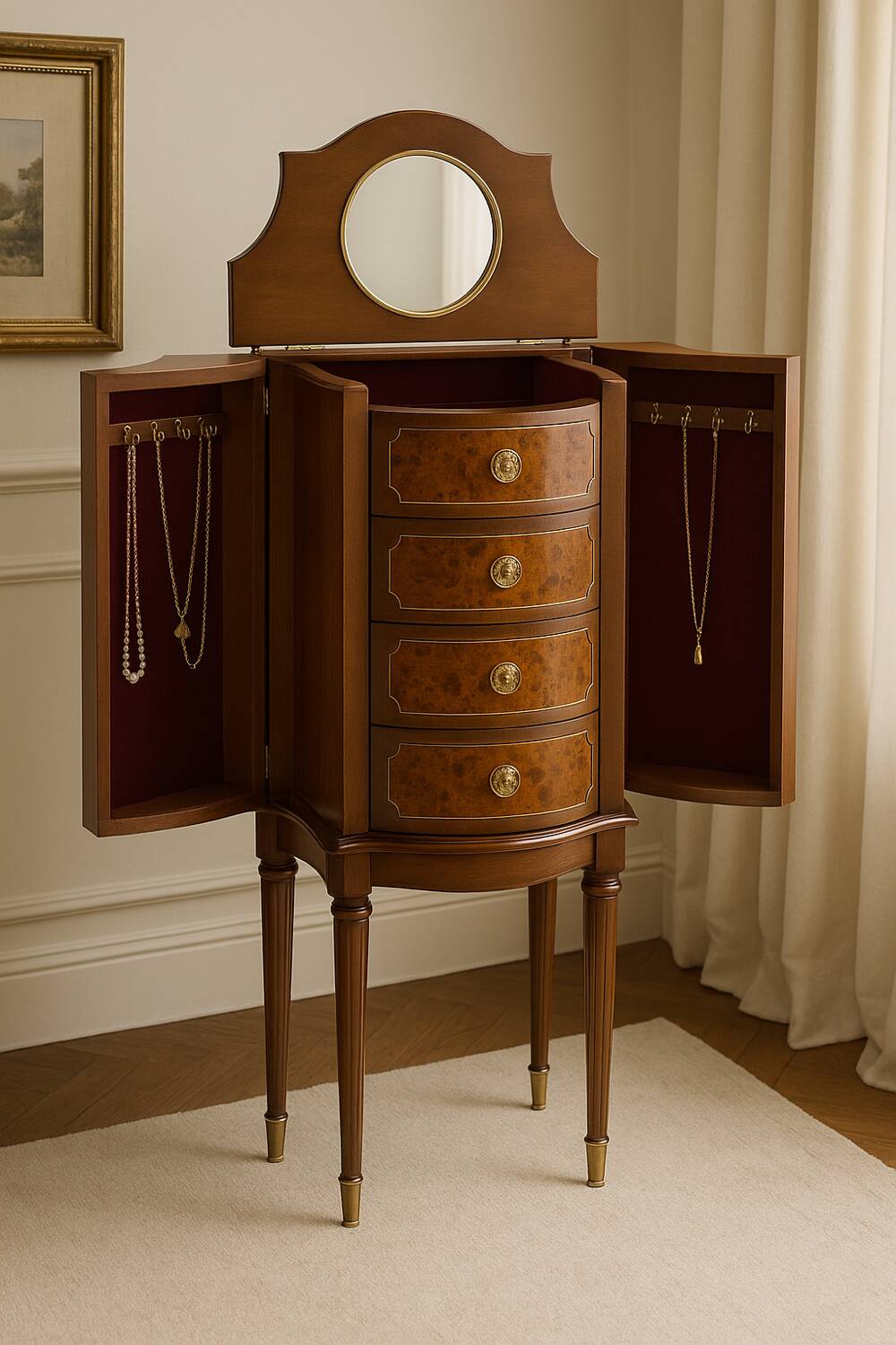 Meuble à bijoux Franklin Mint – Collection Fabergé – Complet – Très bo