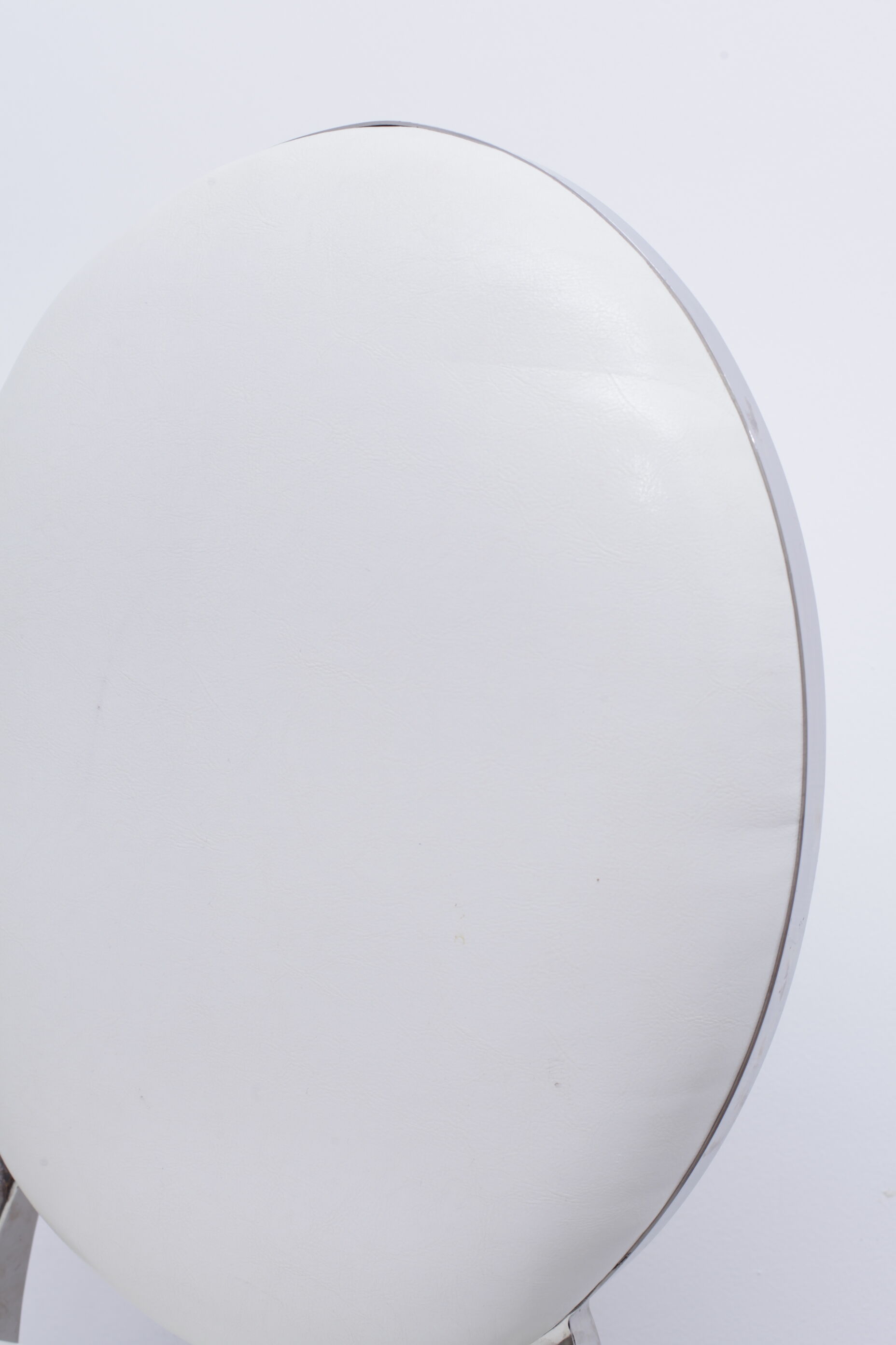 White skai chair and chrome legs