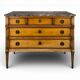 Commode de style Louis XVI en merisier marbre des pyrénées