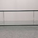 Table basse en verre et lucite de Karl Springer, USA vers 1980