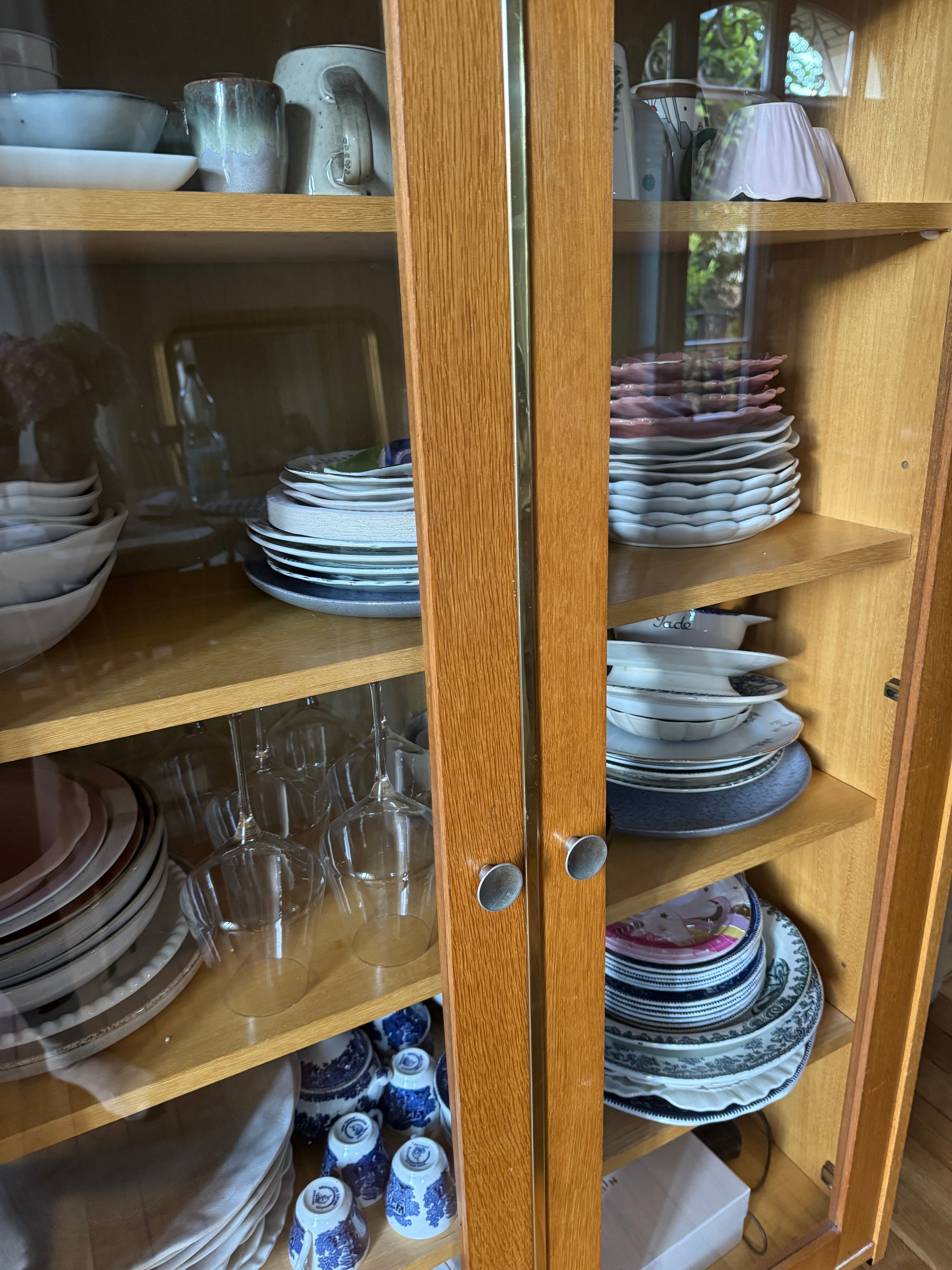 Scandinavian glass display cabinet