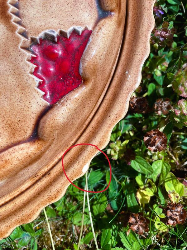 Plat à tarte en trompe-l’œil tarte aux cerises