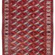 Large Antique Turkmen Bukhara Yomud Rug: 3.45 X 2.08 Meters
