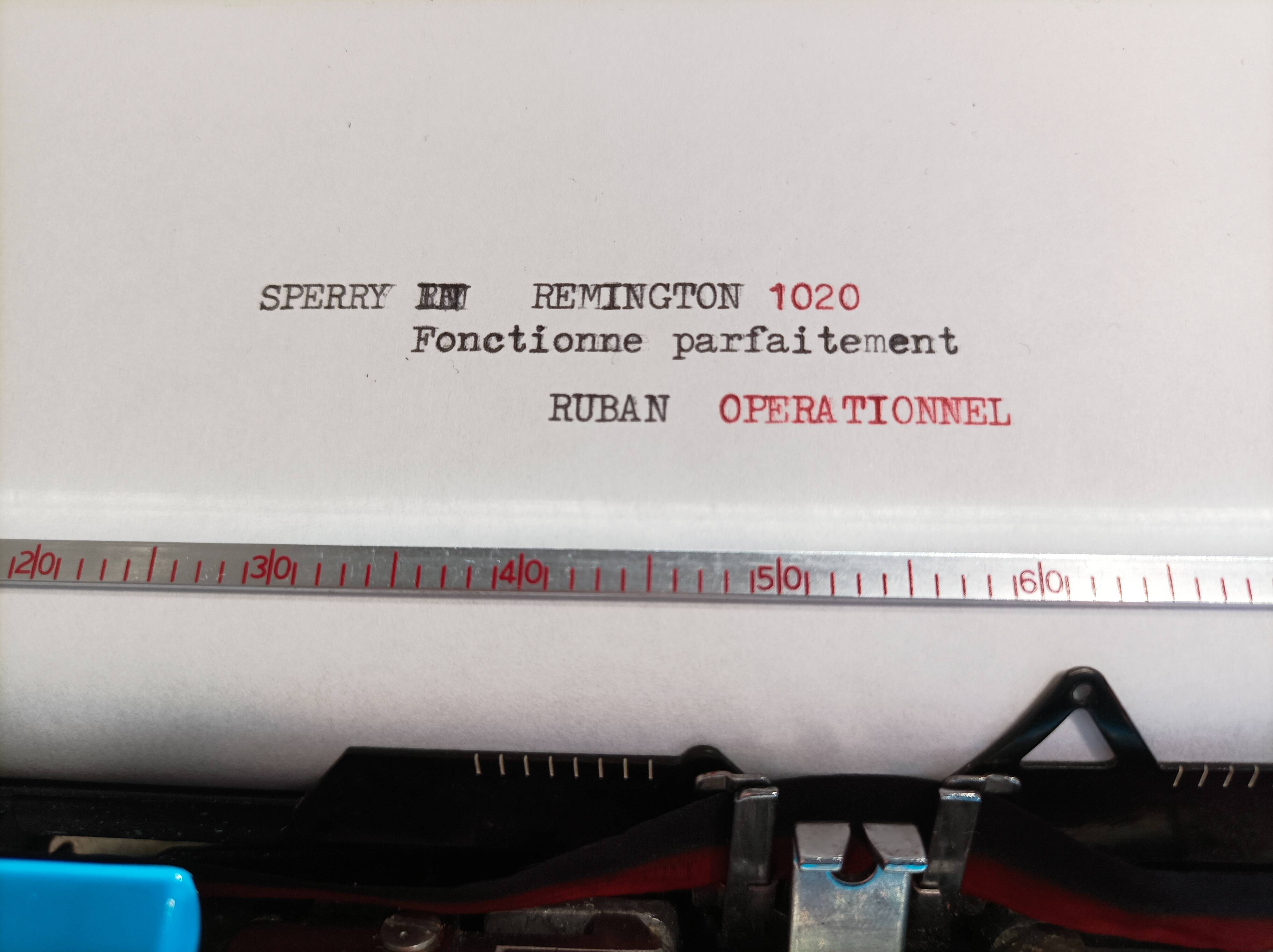 Sperry Remington 1020 deep blue typewriter Perfect condition