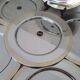 Alessi Ettore Sottsass / 6 large stainless steel presentation plates 18/10