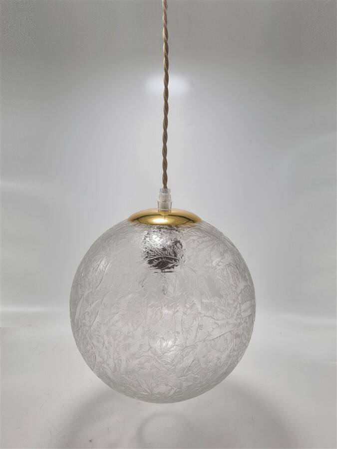 Frosted glass pendant light