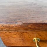 Modernist wooden desk with compass feet 1950
