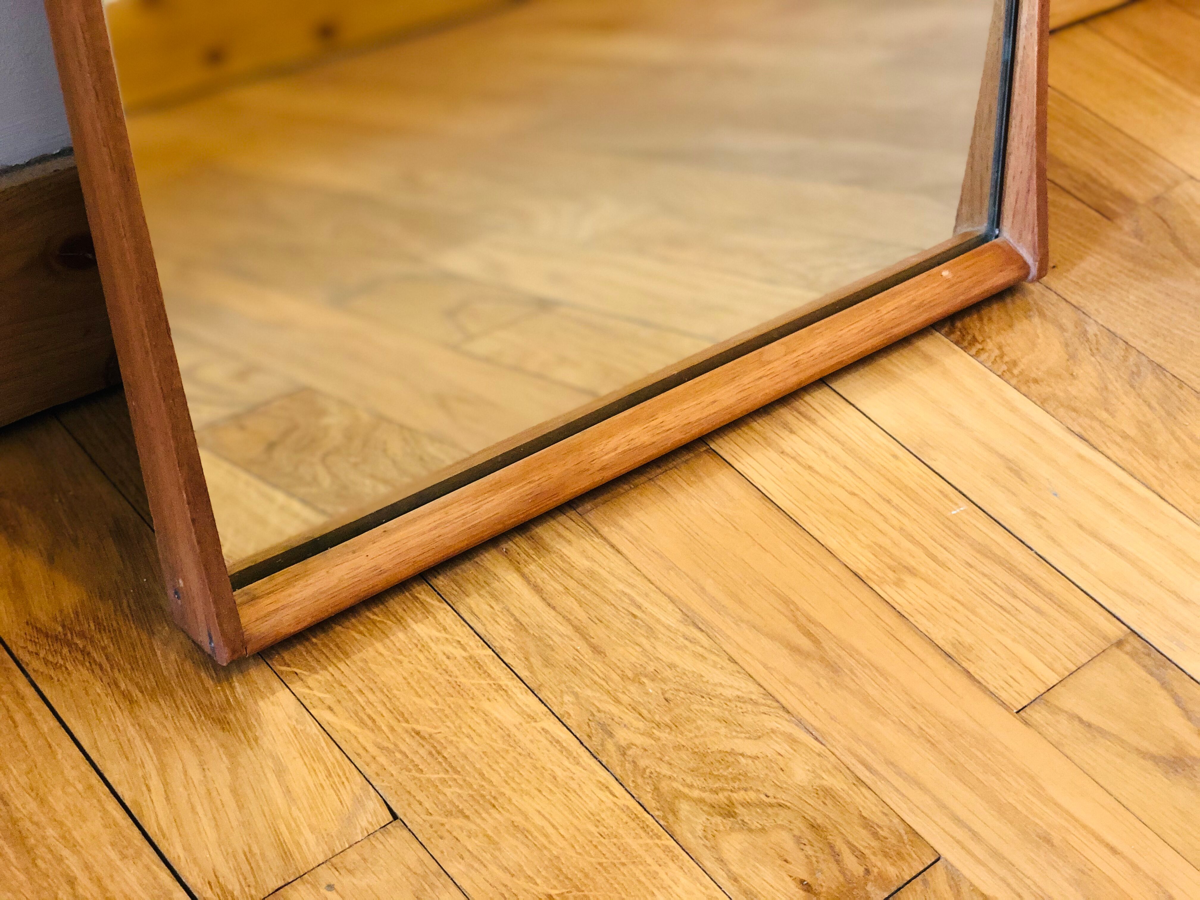Scandinavian teak mirror 50x37cm