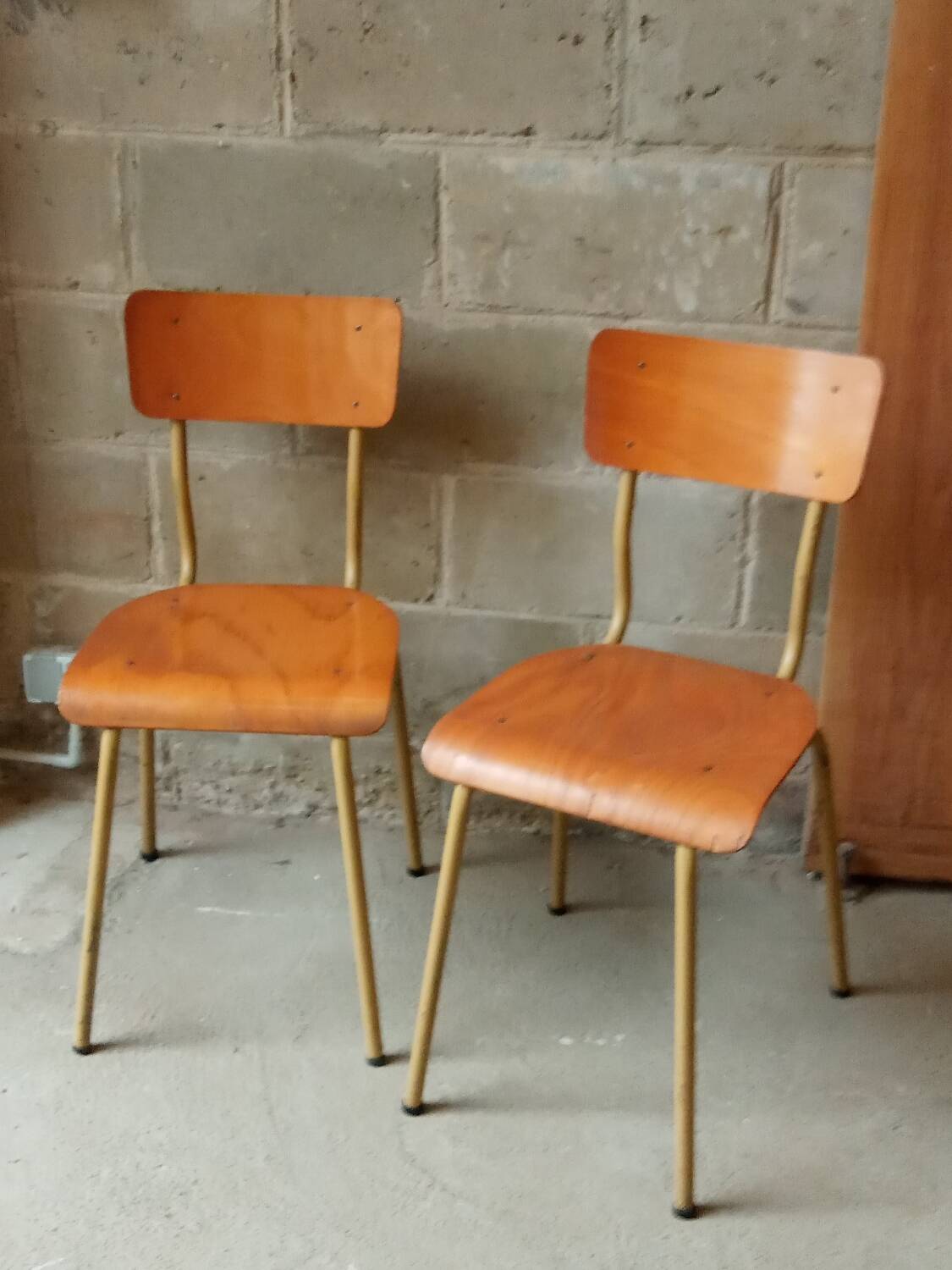 Pair of school chairs