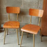 Paire de chaises d'école