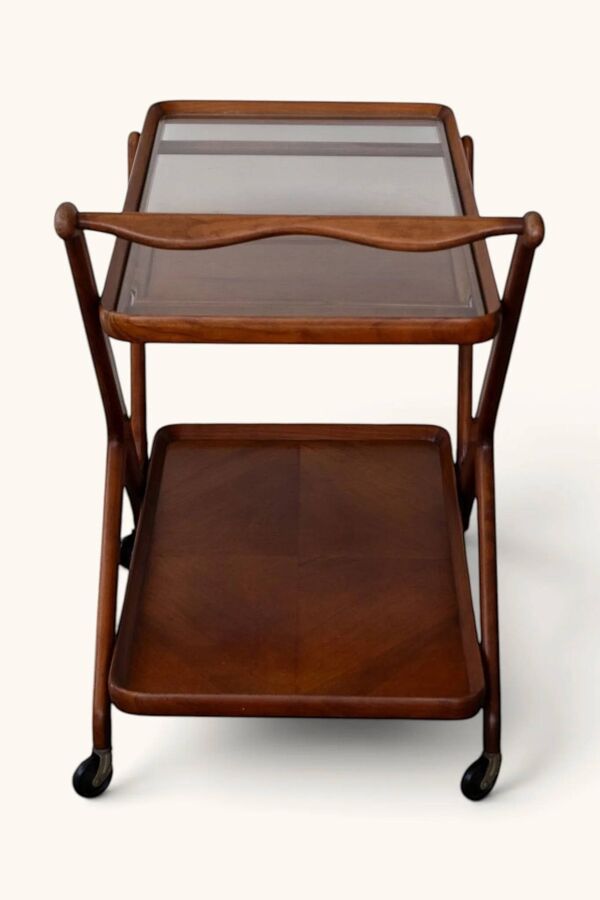Chariot de bar (bar cart) de Cesare Lacca pour Cassina, années 50