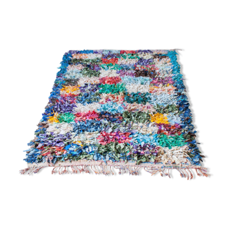 Tapis boucherouite vintage carrés  190x120cm