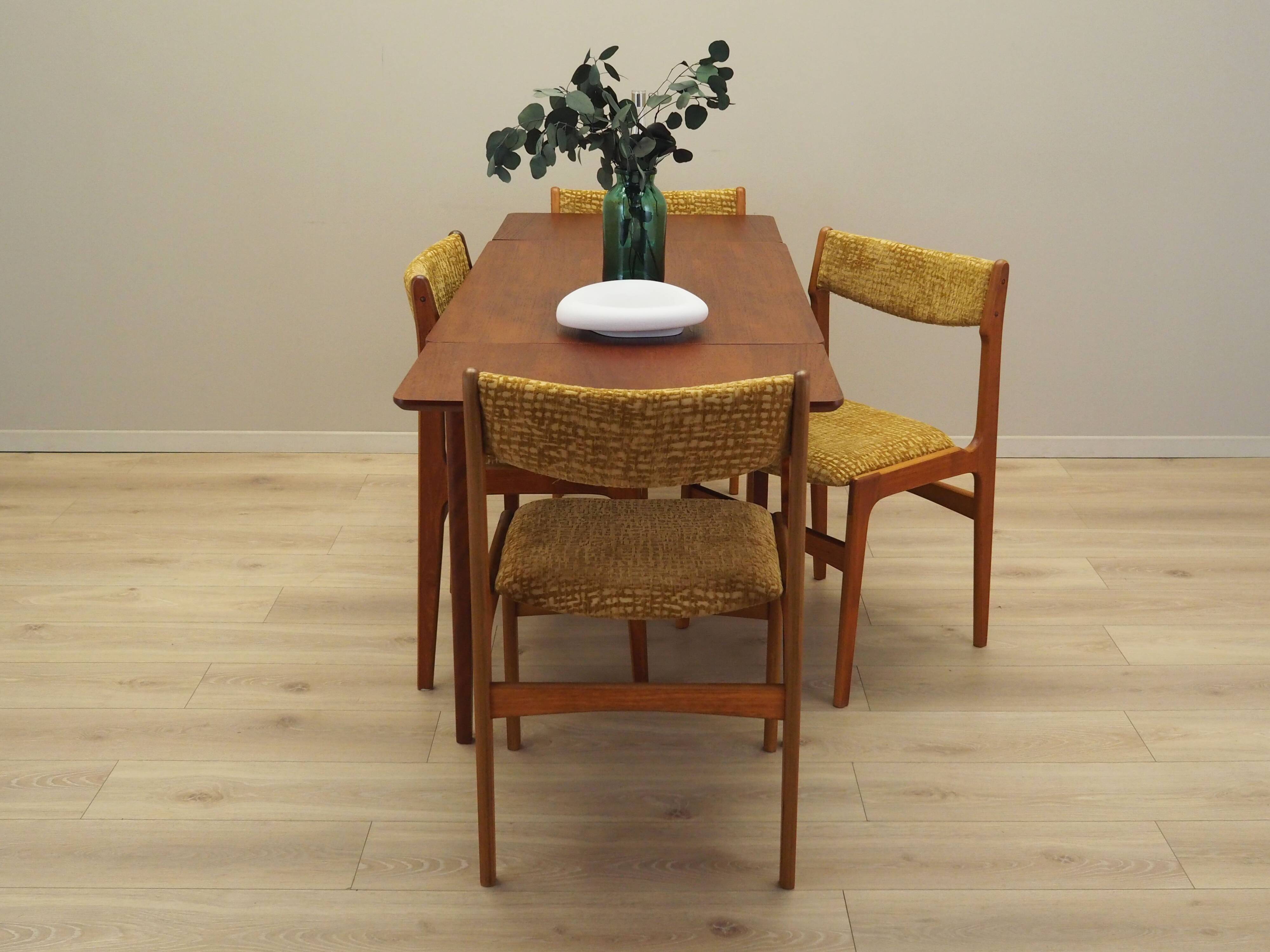 Set of six teak chairs, Danish design, 1970s, production: Denmark