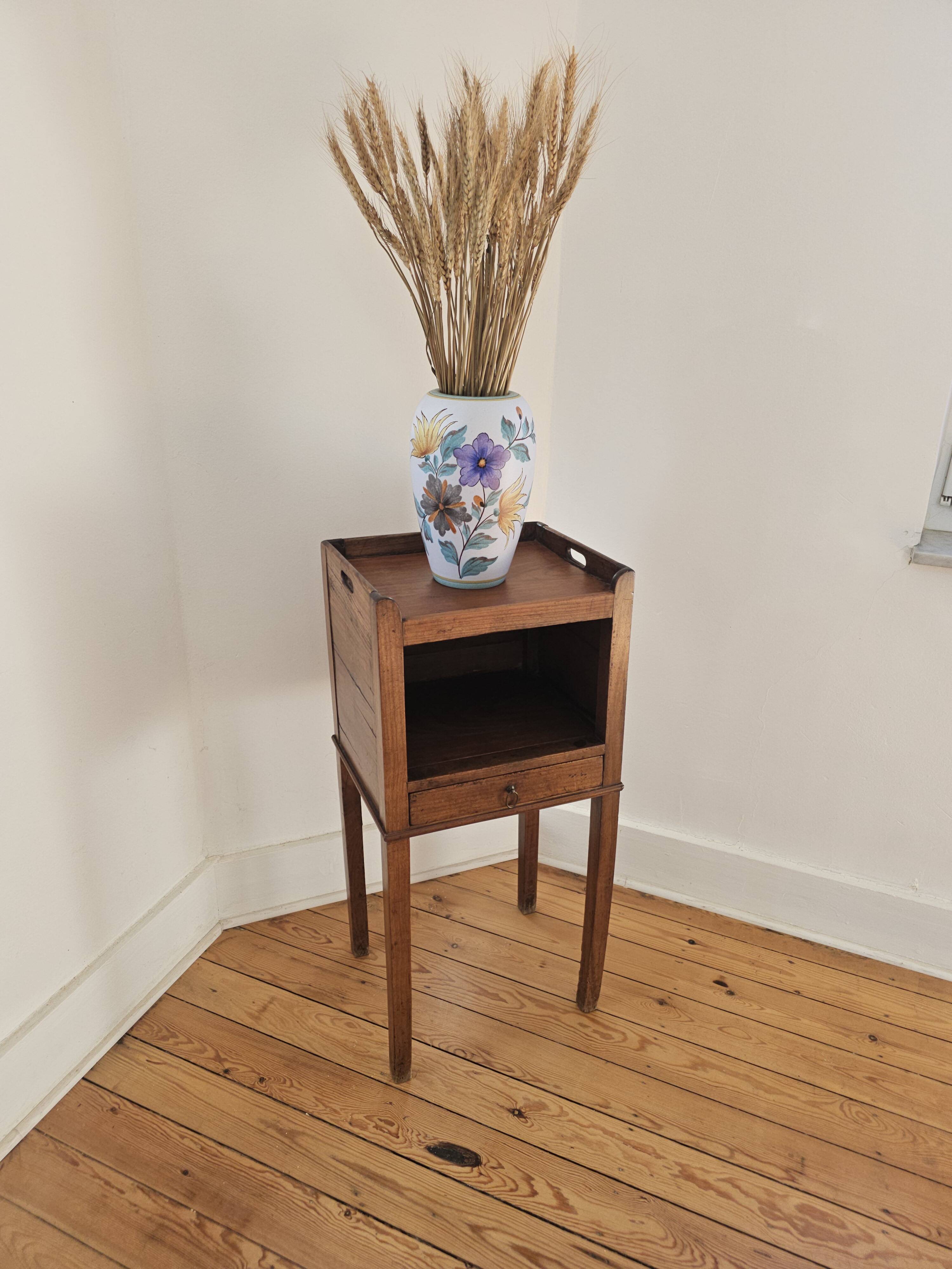 Solid wood side table - Louis XVI style