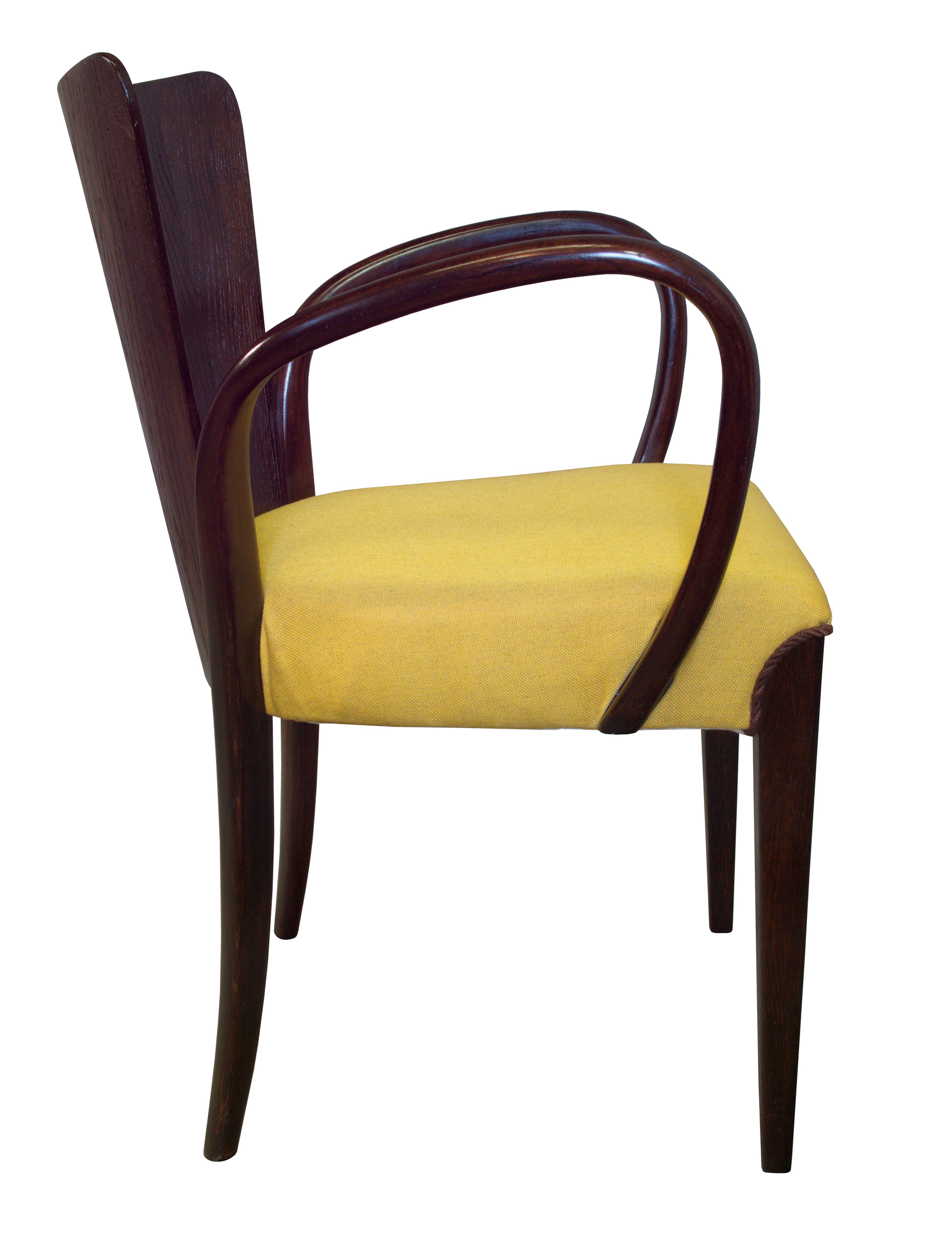 Armchair H-214 Dining Chair by Jindrich Halabala for UP Brno