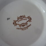 2 dishes presentation plates Sarreguemines 526112 faience flowers STRASBOURG