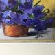 Ancient painting, still life with flowers, signed, 80s