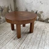 Circular brutalist table from the 1950s