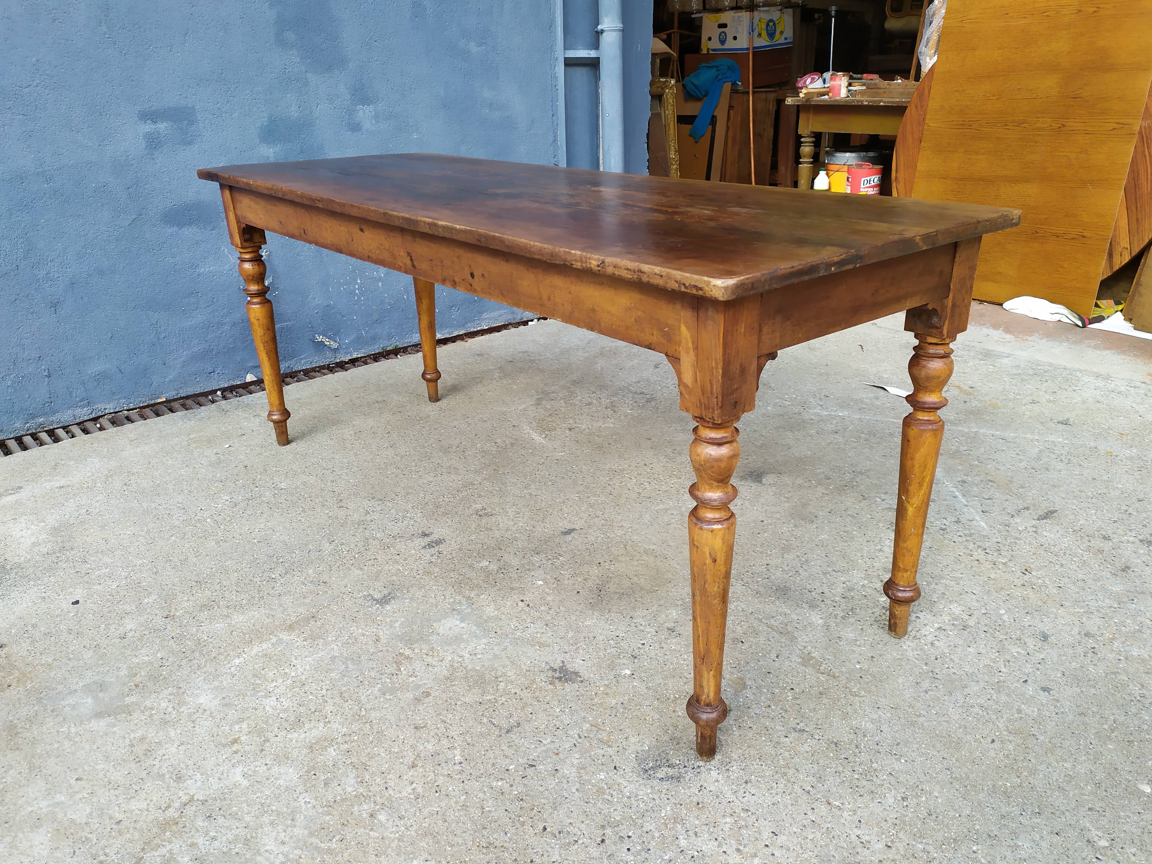 Table de ferme bistrot bois